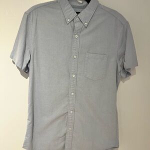 J.Crew Men's Light Blue Short Sleeve Oxford Shirt